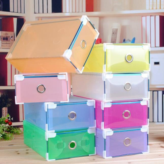 Combo 2 hộp đựng giày trong suốt có ngăn kéo tiện ích