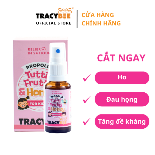Keo Ong Propolis vị trái cây hỗ trợ ngăn ngừa ho, viêm họng ở trẻ em