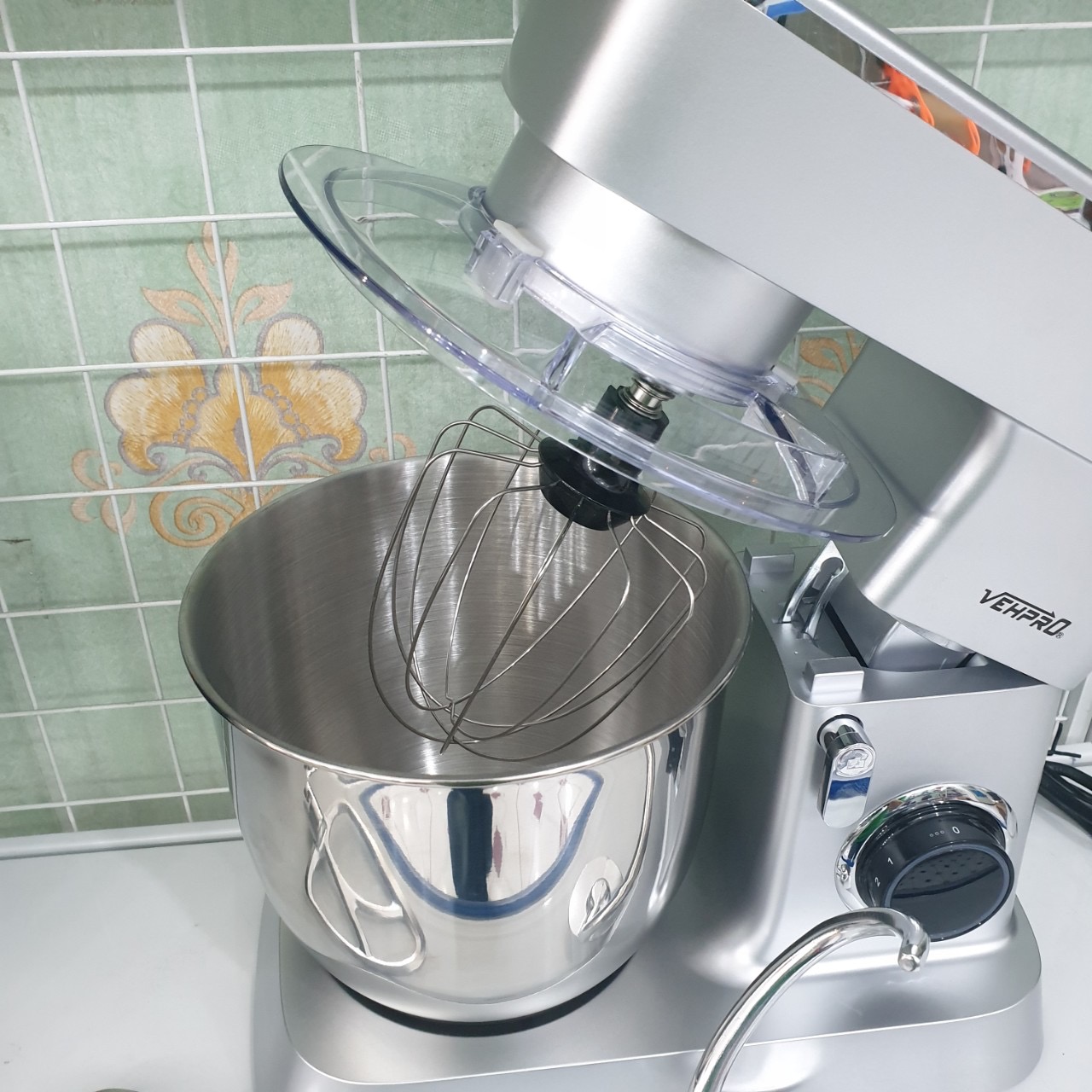 Máy đánh trứng, trộn bột công nghiệp VehPro 800W, bồn inox 4 lít