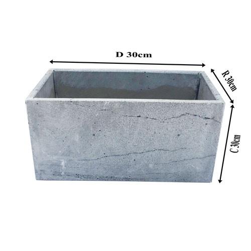 Chậu cây độc đáo bằng đá ong xám 30x60 chữ nhật