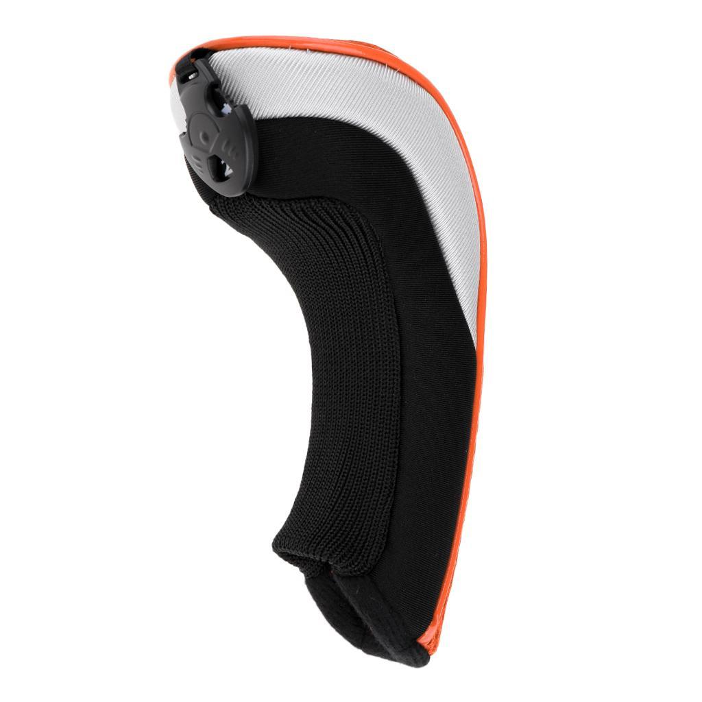 5-6pack Golf Hybrid UT Club Head Cover Headcover with Number Tag Orange