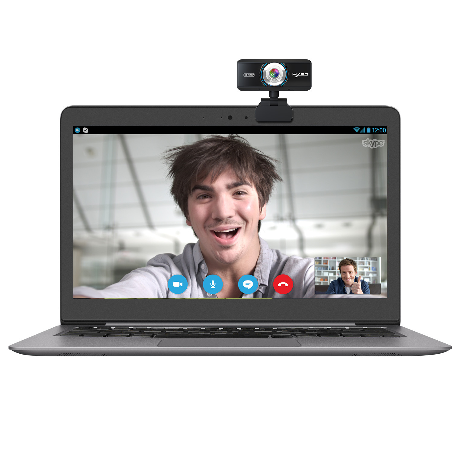 Webcam HXSJ S90 HD 720P  USB3.0 2.0 Có Thể Điều Chỉnh 360° Kèm Mic Cho Cuộc Gọi Video - Hàng Chính Hãng