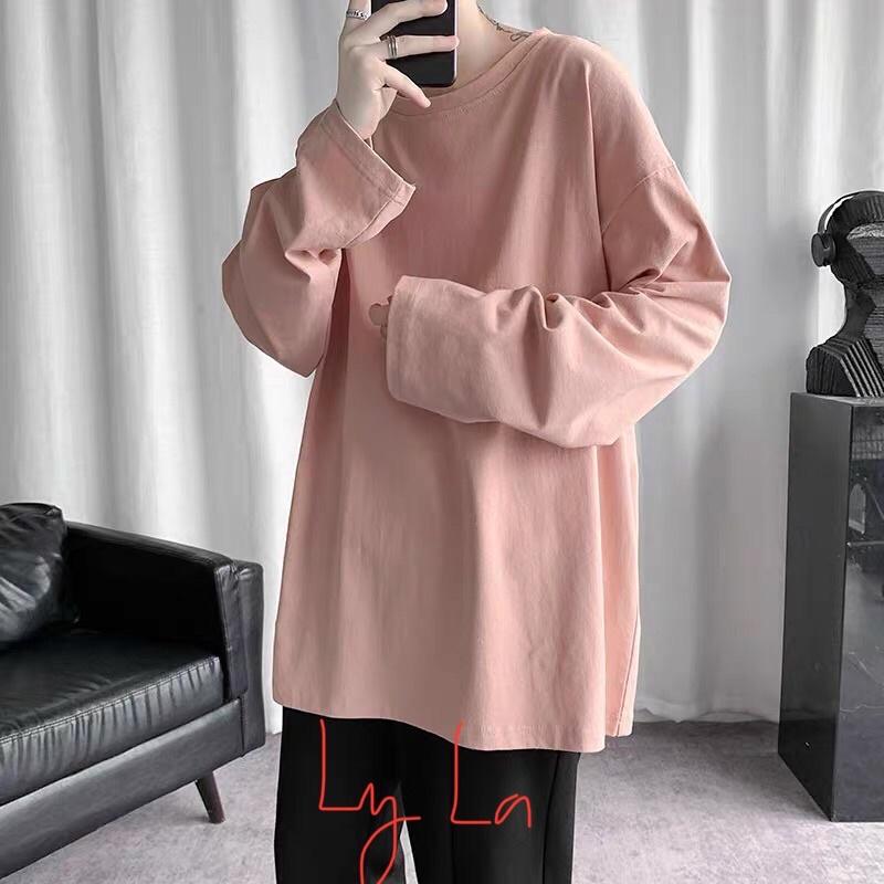 Áo thun Trơn 7 màu cơ bản dể phối đồ dài tay form rộng Áo phông nhiều màu unisex đơn giản mặc phối bên trong siêu chất