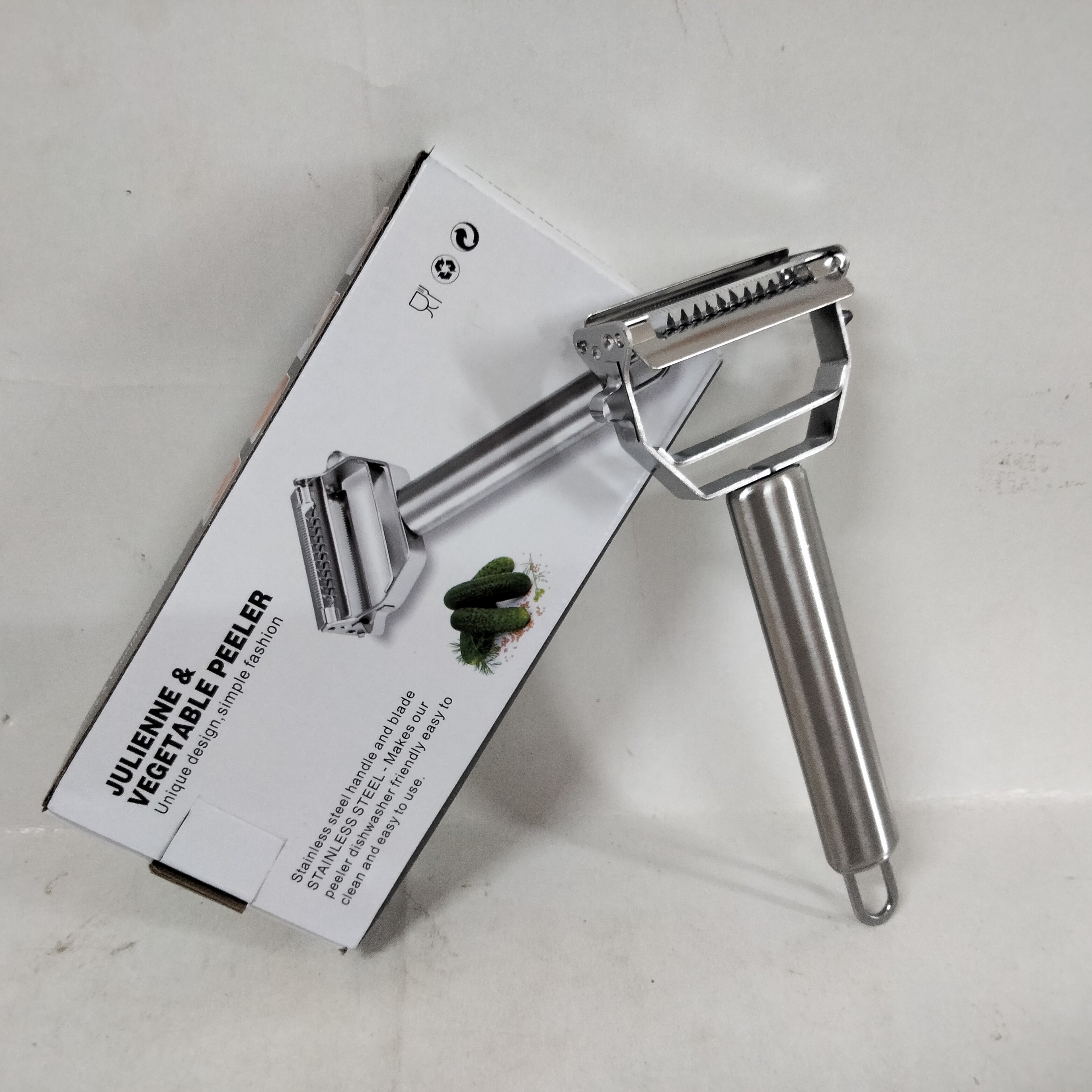 Dao Bào inox Cao Cấp đa năng 2 lưỡi - double Peeler 18 x 8.2cm