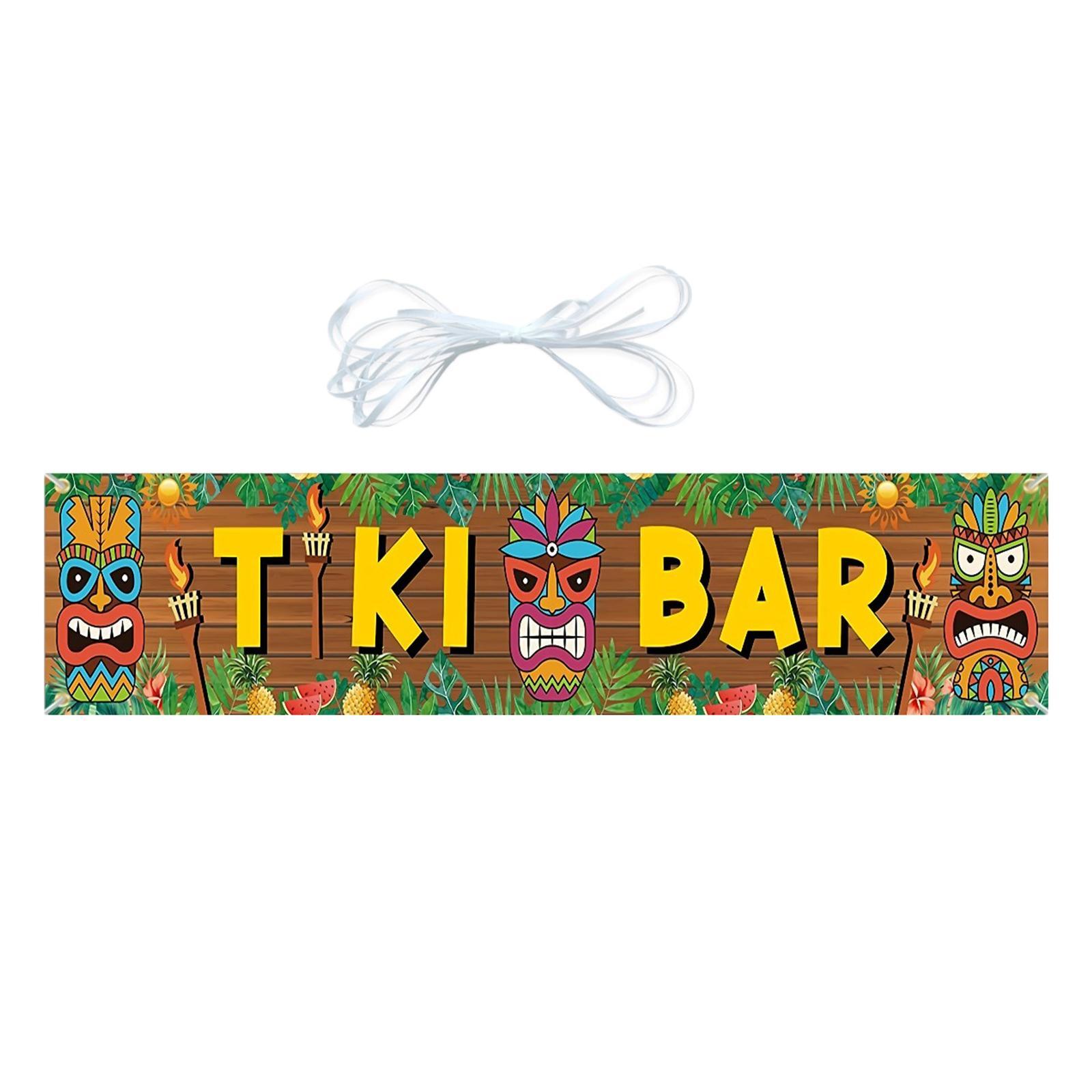 Tiki Banner Carnival Party Decor Ornaments Office Kitchen Poster