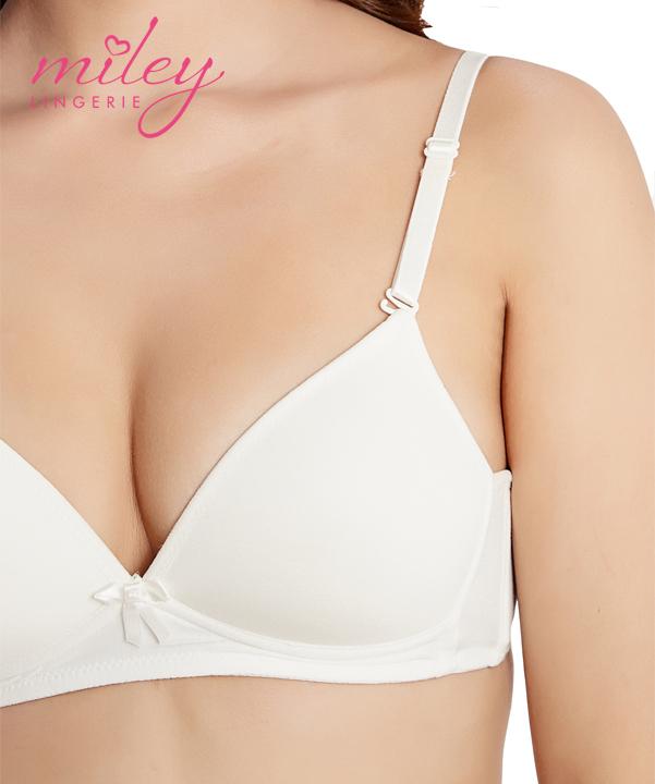 Áo Ngực Nữ Cotton Không Gọng Miley Lingerie - Màu Trắng Kem BRW02115