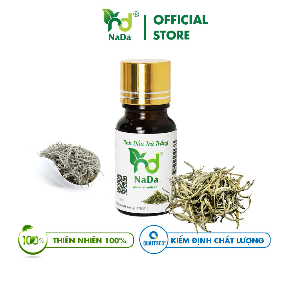 Tinh dầu Trà Trắng nguyên chất Nada | Kiểm định QT3 | Thư giãn, Giảm Stress, Ngủ Ngon, Thơm nhẹ | 10ml, 50ml, 100ml