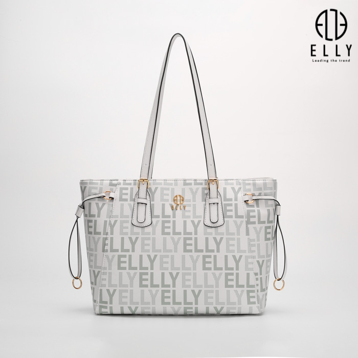 Túi xách nữ thời trang ELLY nâu, trắng , phong cách trẻ trung hiện đại bảo hành 3 tháng. Mã EL205