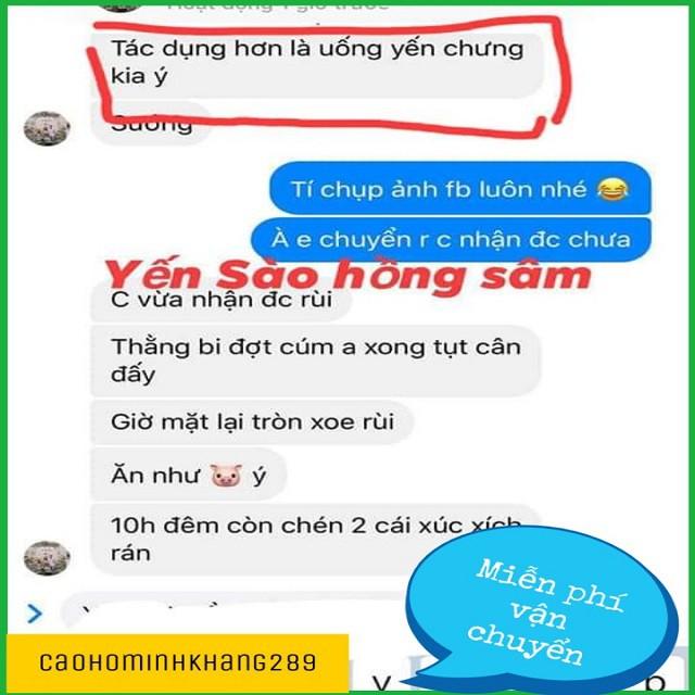 YẾN SÀO HỒNG SÂM MINH KHANG - Hàng Chính Hãng