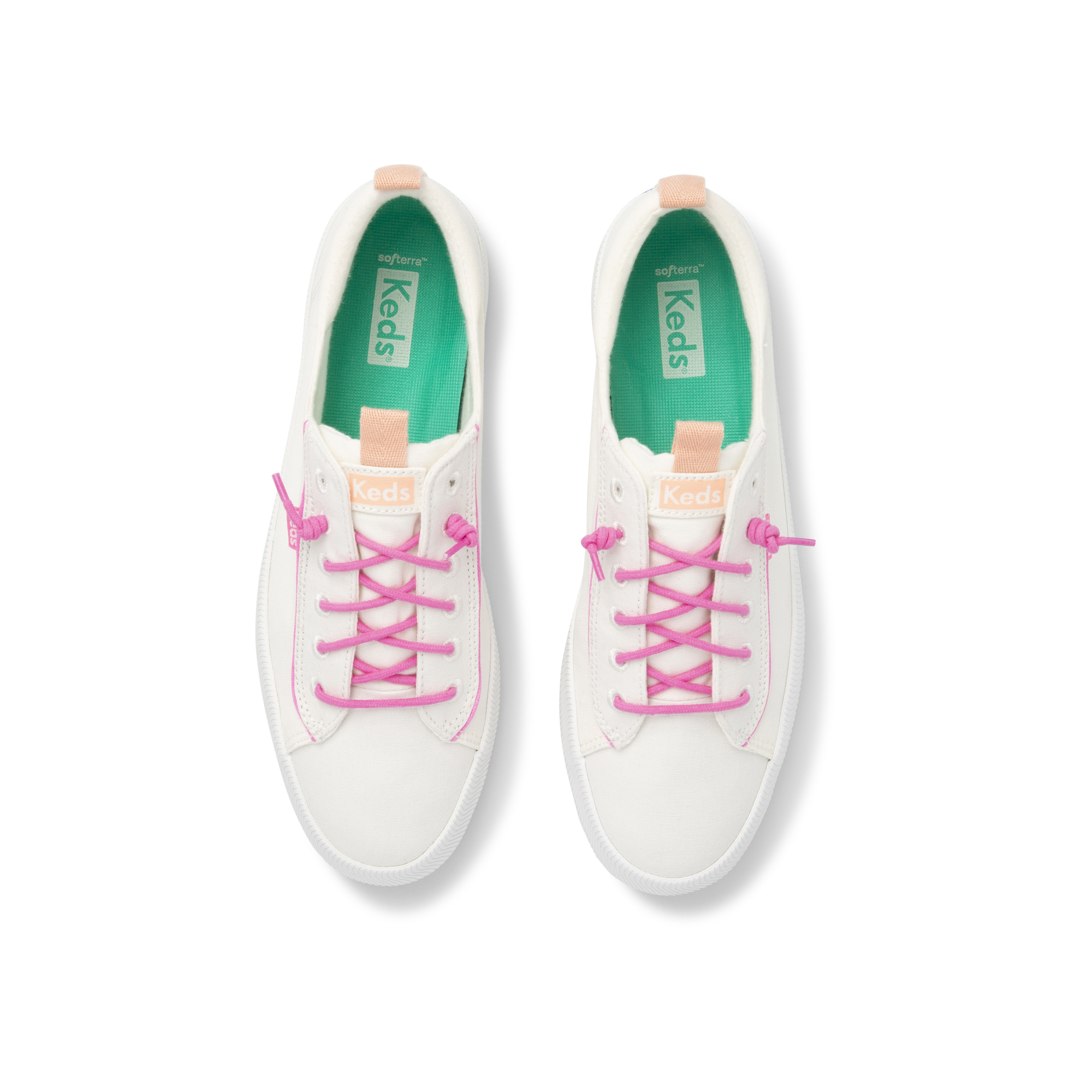 Giày Keds Nữ- Kickback Canvas Pop White- KD065967