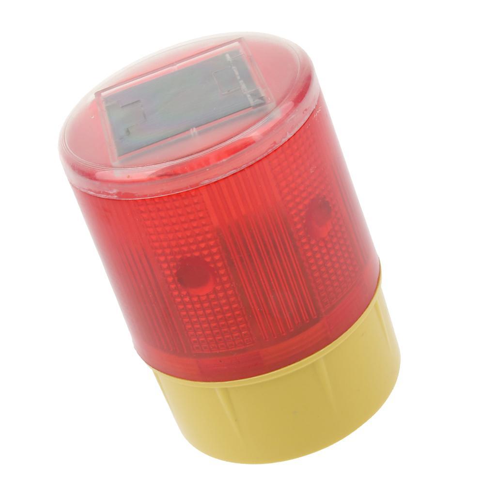 Solar Powered Emergency LED Beacon Light, Strobe Flashing Warning Lights - 3.7V