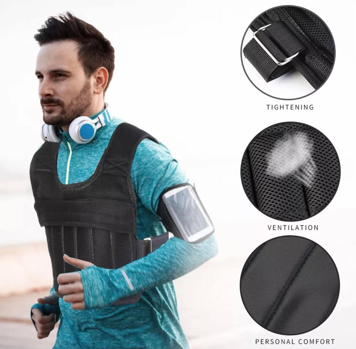 Áo khoác rèn luyện thể thao / tập nâng tạ có thể đựng đồ và chịu tải từ 5kg đến 20kg chuyên dụng