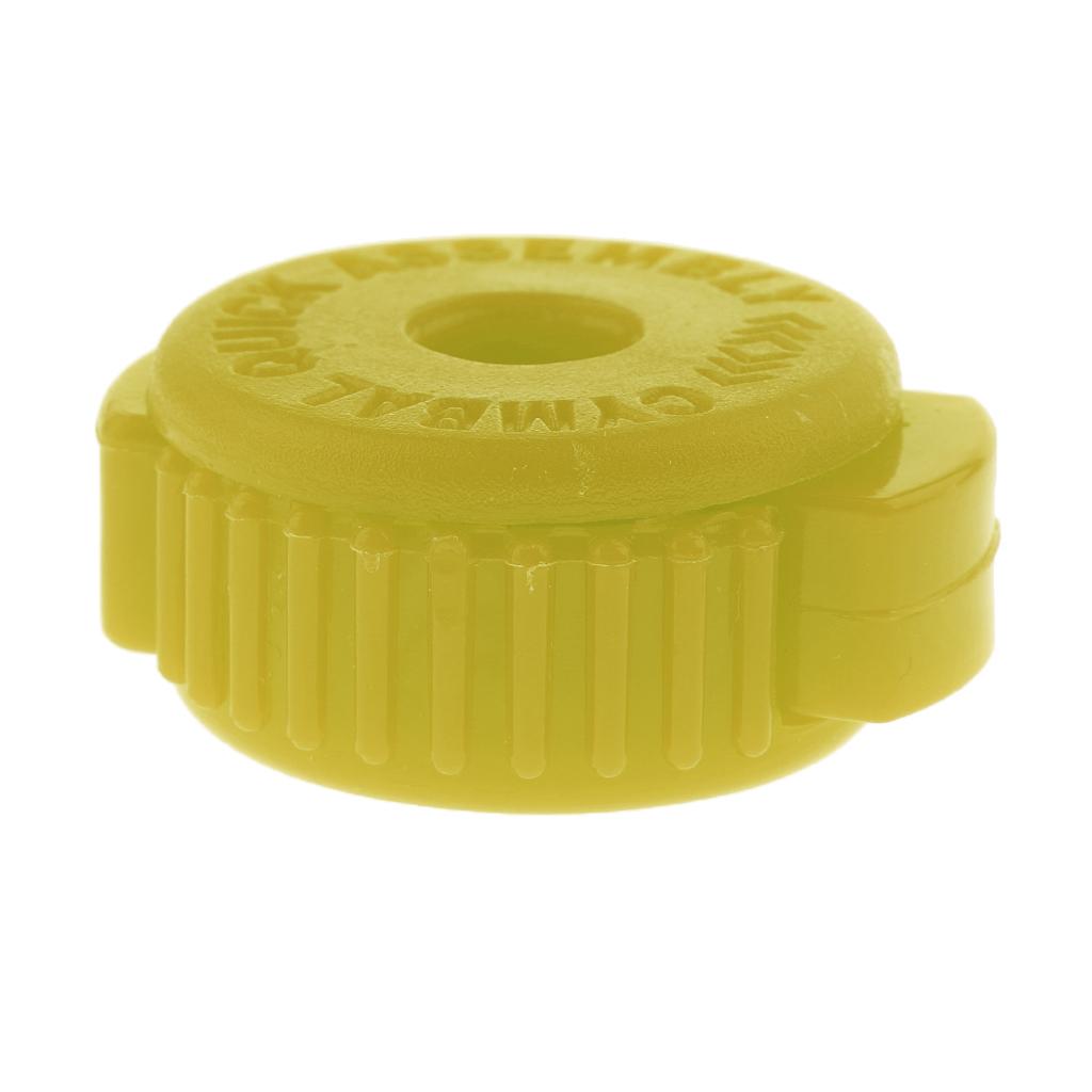 3 Pieces Quick Release Cymbal Plastic Nut for Percussion Instrument Parts Yellow