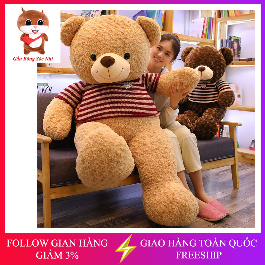 Gấu bông Teddy áo len baby - Quà tặng thú nhồi bông hàng nhập khẩu cao cấp