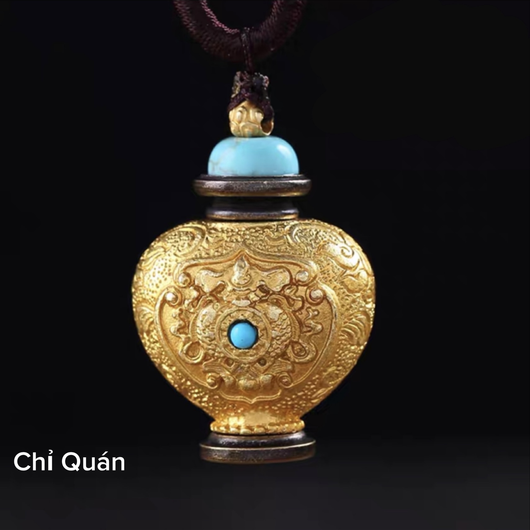 Ga’u bảo bình mini đeo cổ - đựng cát xá lợi thuốc pháp