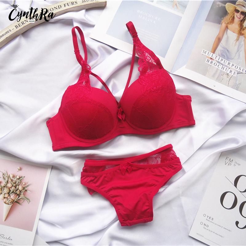 CYNTHRA Quần Lót Cho Phụ Nữ Ren Đẩy Lên Áo Bralette Phần Thoáng Khí Nữ Lớn Bộ Đồ Lót Plus Kích Thước Áo Lót Nữ Bra