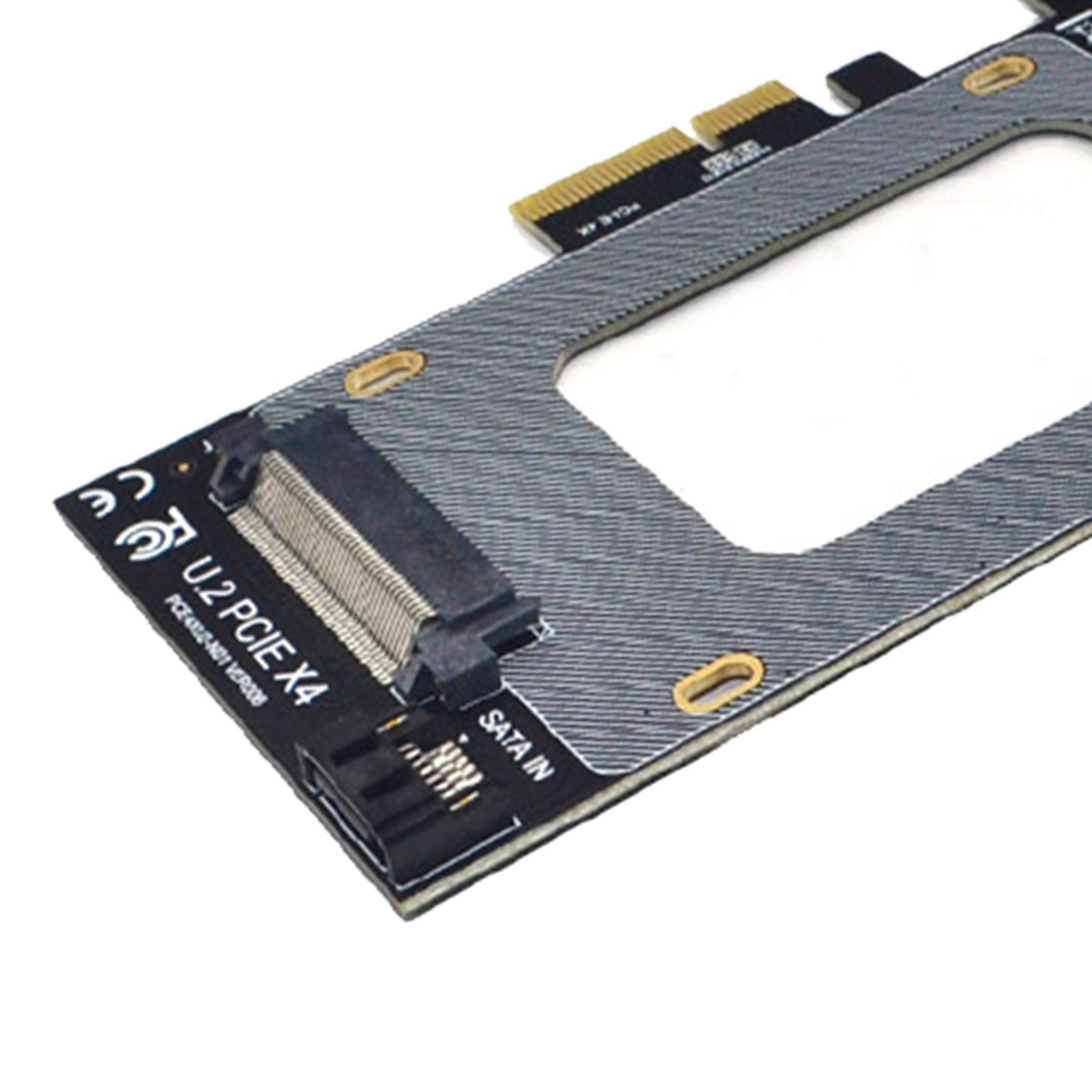 2pcs PCI-E 3.0 4X to U.2 SFF-8639 Expansion Card PCI-E/SATA/SAS for PC