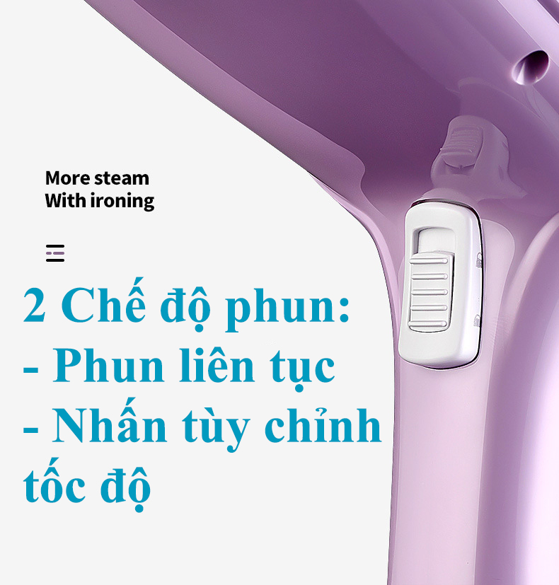 Bản ủi hơi nước cầm tay - Bàn là hơi nước cầm tay MG - S608 công suất 1500w dung tích 260ml - Hàng Chính Hãng