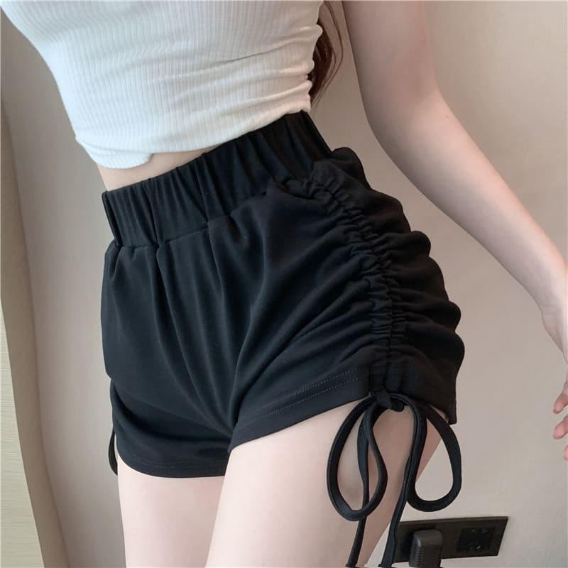 Quần đùi nữ cạp chun RÚT DÂY &lt;55kg vải thun cotton short hot tiktok sooc cạp cao thể thao sexy 3158 Store