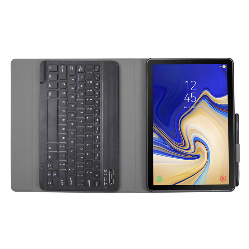Bao da kèm bàn phím dành cho Samsung Galaxy Tab A7 Lite SM-T225, Tab A7 SM-T505, Tab A8 T295 2019 Bluetooth Keyboard Case có khay để bút chống sốc cao cấp - Hàng chính hãng