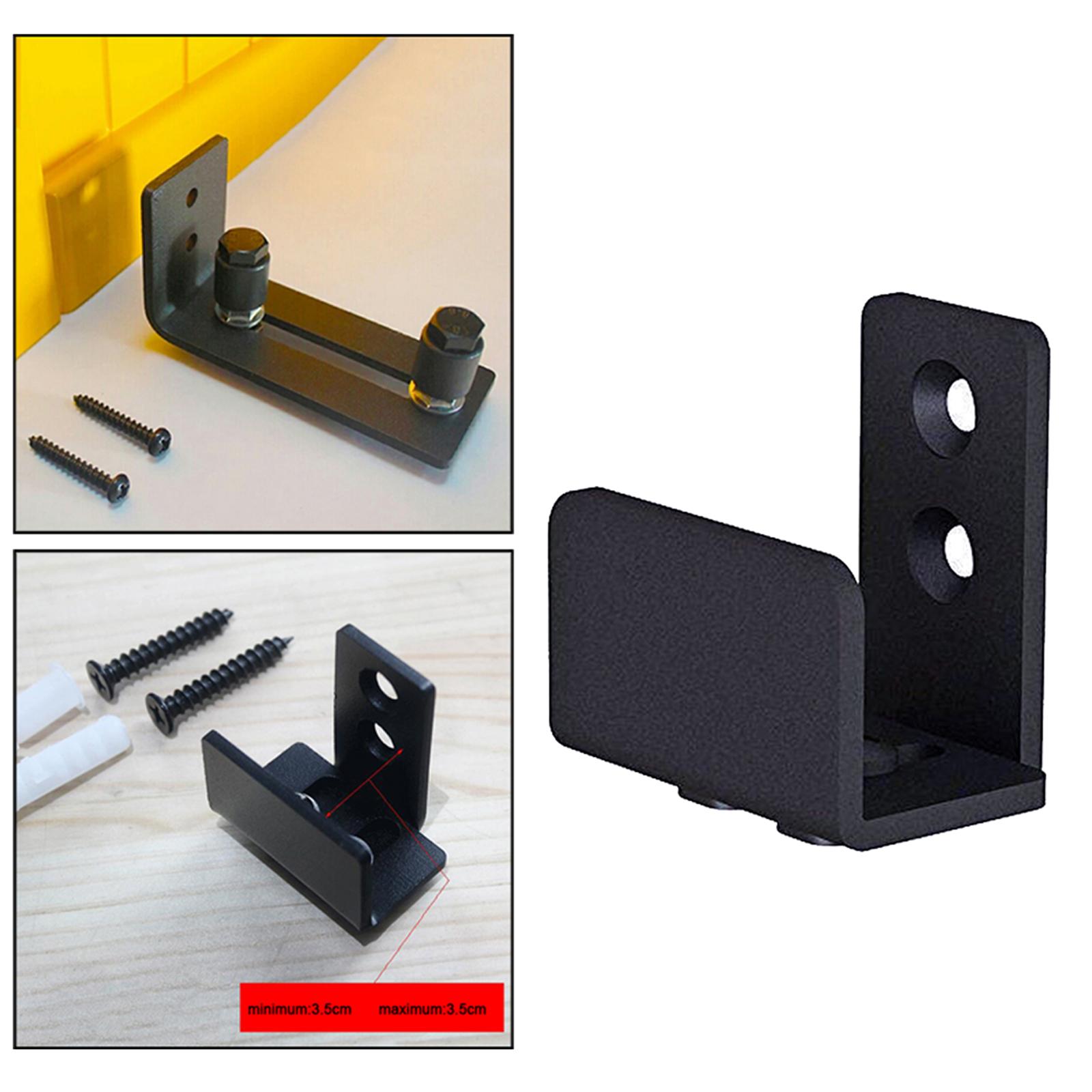 2xSliding Barn Door Bottom Floor Guide U Shape Adjustable Fit Flat Bottom Door