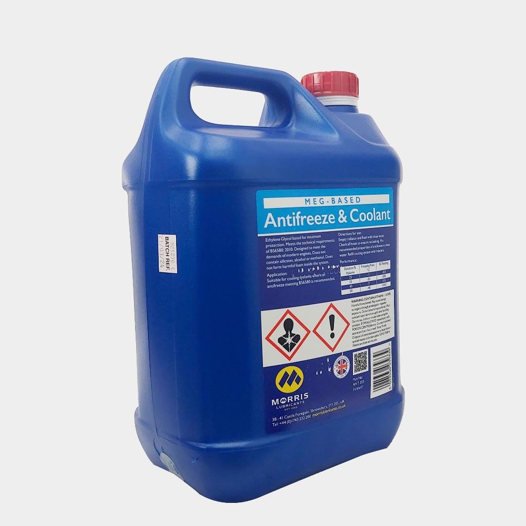 Nước Làm Mát Xanh Cao Cấp Cho Động Cơ Xăng - Morris Lubricants MEG Antifreeze &amp; Coolant / Can 5L