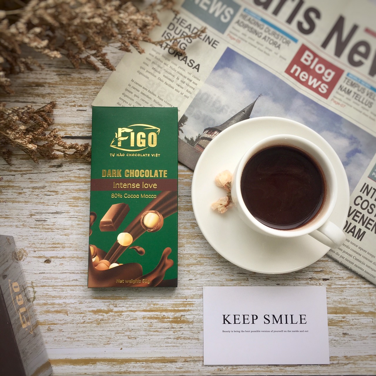 Chocolate đen Figo Macca