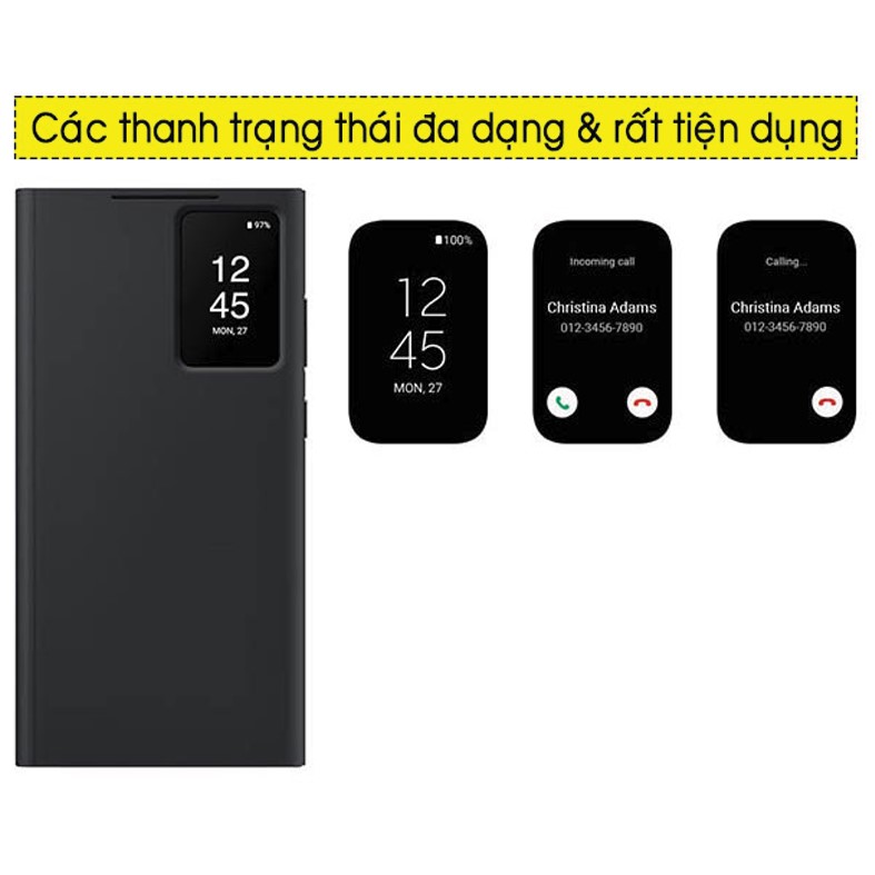 Bao da Smart Clear View Cover dành cho Samsung Galaxy S23/ S23+/ S23 Ultra 5G