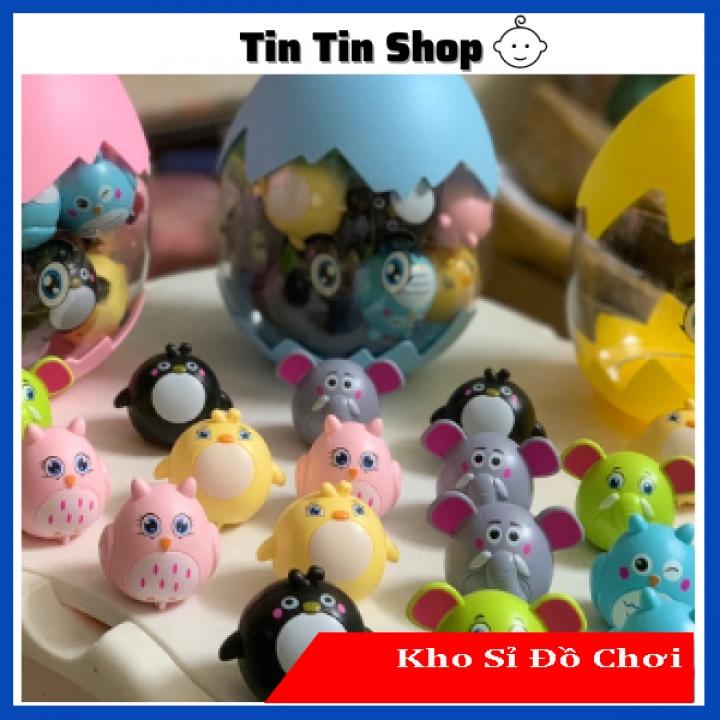 Trứng đồ chơi con vật chạy đà cho bé từ 2 tuổi ( 20 con vật - 5 mẫu)