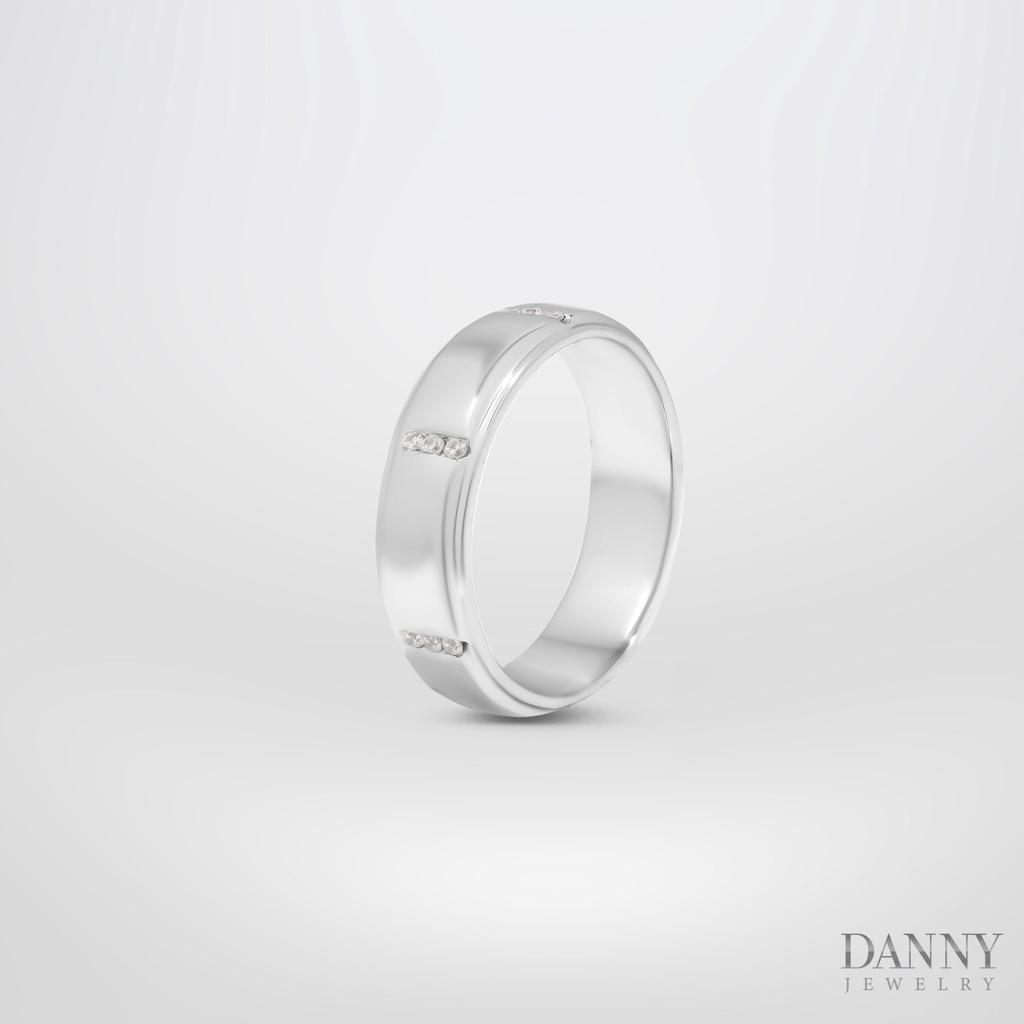 Nhẫn Đôi Danny Jewelry Bạc 925 Đính Đá CZ Xi Rhodium/Vàng hồng N0087