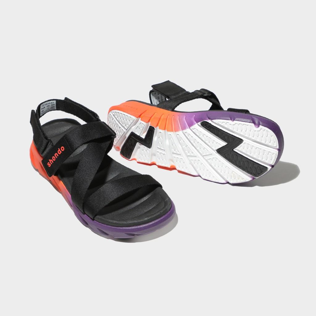 Giày Sandals Shondo Unisex F6 Sport Ombre Đế Cam Tím F6S8910