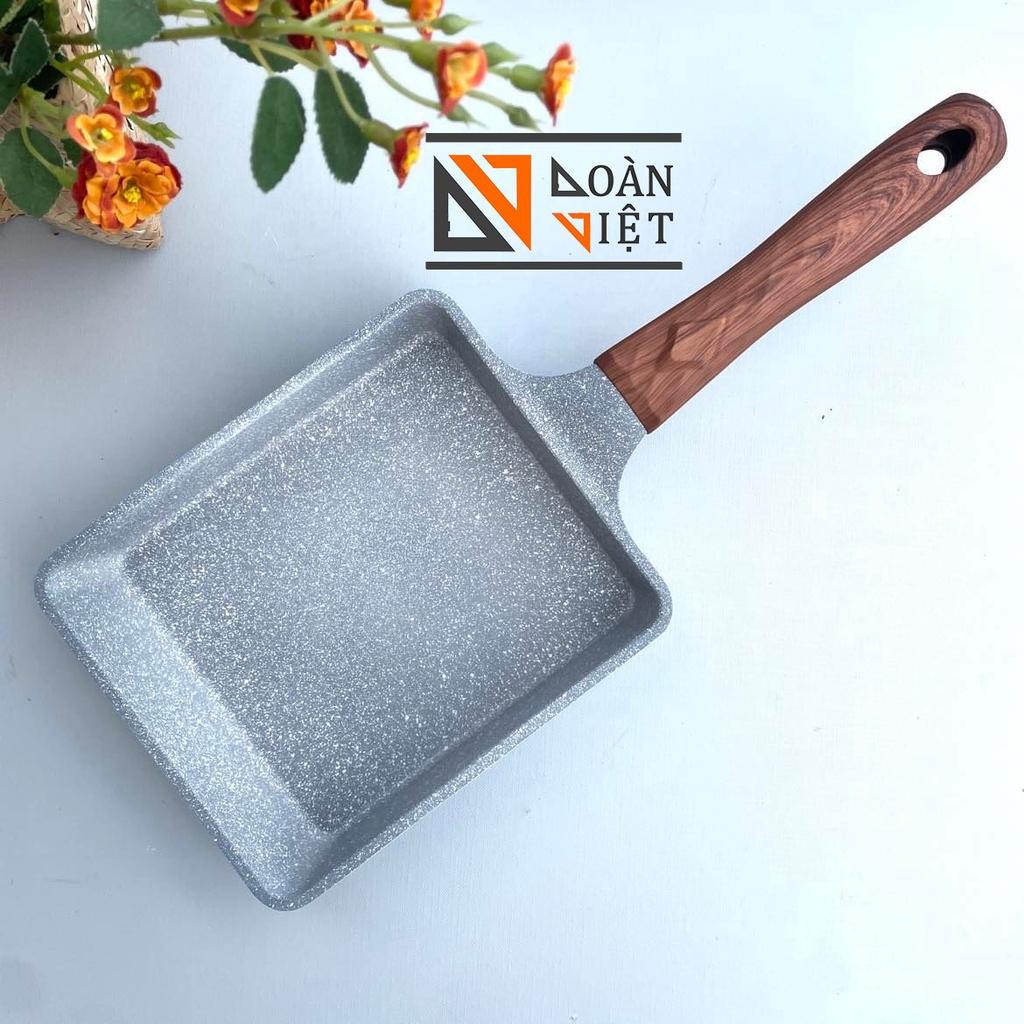 Chảo chống dính- Chống đúc men đá xanh - SỬ DỤNG ĐƯỢC BẾP TỪ. An toàn cho sức khoẻ. Chiên trứng, bít tết, bánh xào Nhật