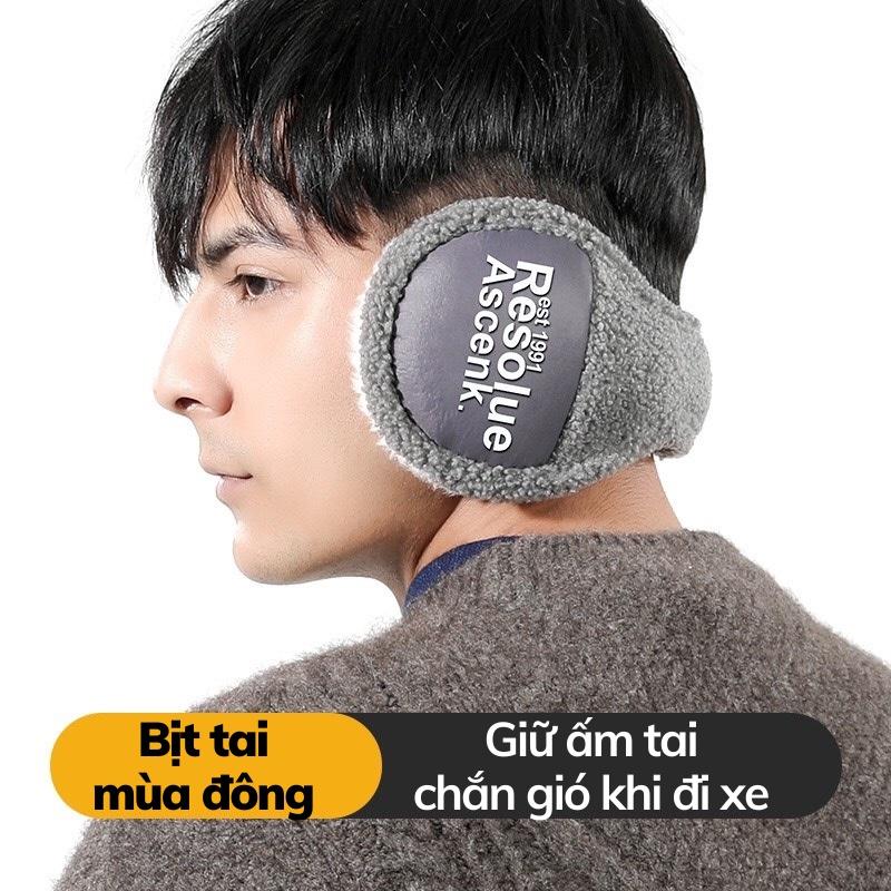 Bịt tai giữ ấm mùa đông nam nữ unisex, chất len lông cừu cao cấp ấm áp DEZ34