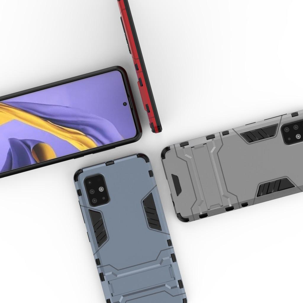 Ốp lưng cho Samsung A51 IRON MAN chống sốc bảo vệ viền và camera kèm chống xem video tiện lợi
