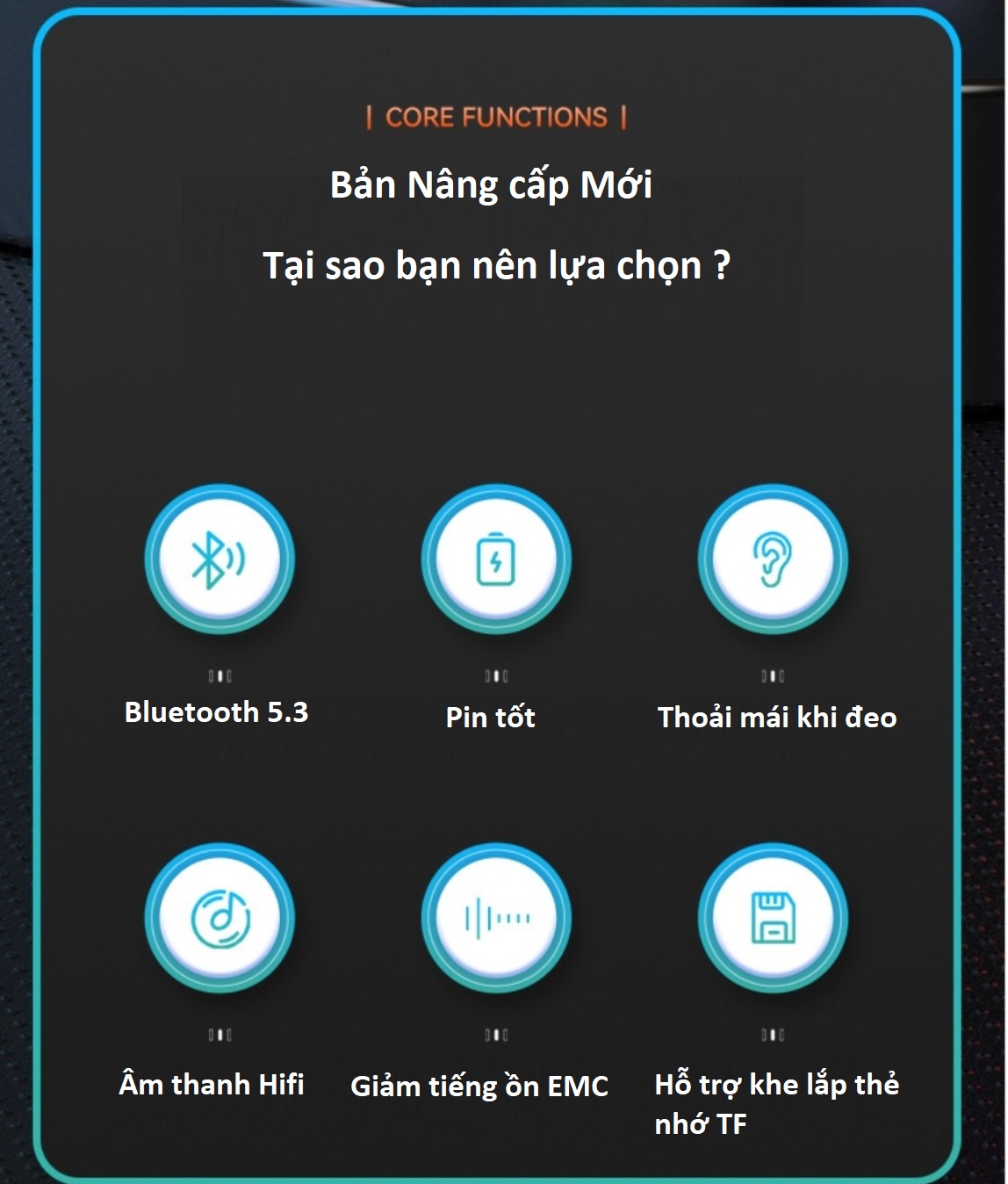 Tai Nghe Bluetooth Thể Thao  5.3 Pin Khủng 3000mAh Nghe Nhạc Lên Đến 300 giờ Có Thể Điều Chỉnh Âm Bass ,  Hiển Thị Led Báo % Pin , Có Khe Lắp Thẻ Nhớ TF