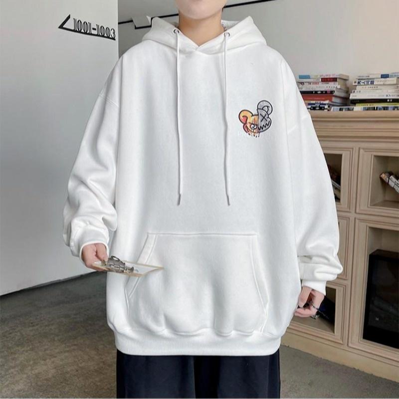 Áo Hoodie Cổ Tròn Tay Dài Dáng Rộng In Họa Tiết Hoạt Hình Phong Cách Hip hop Nhật Bản Thời Trang Mùa Thu Cho Nam Và Nữ