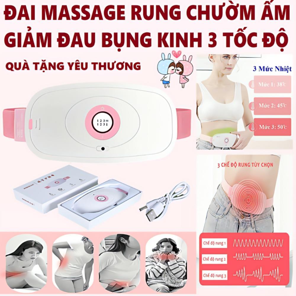 Máy Massage Bụng Kinh Nguyệt, Giảm Đau, Làm Ấm Bụng, Làm Ấm Tử Cung Cho Phụ Nữ Đến Kì Kinh Nguyệt, Điều Chỉnh 3 Tốc Độ