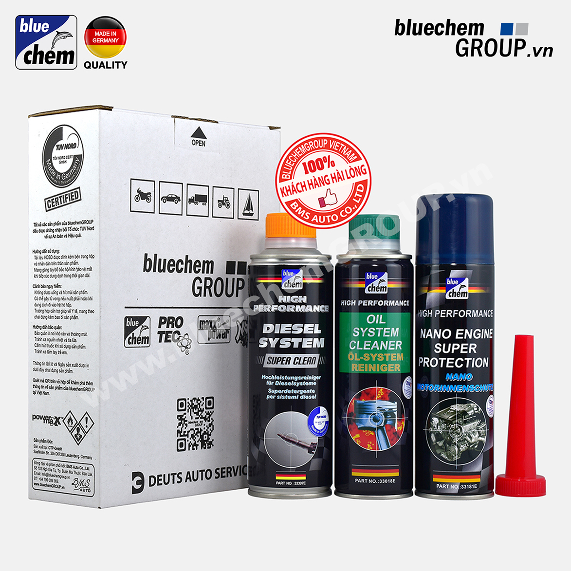 Combo Bluechem Làm sạch và Bảo vệ Động cơ Diesel