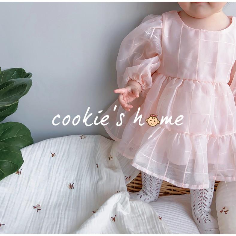 Đầm dáng phồng phong cách vintage cho bé gái mặc sinh nhật thôi nôi đi chơi từ sơ sinh đến 15kg