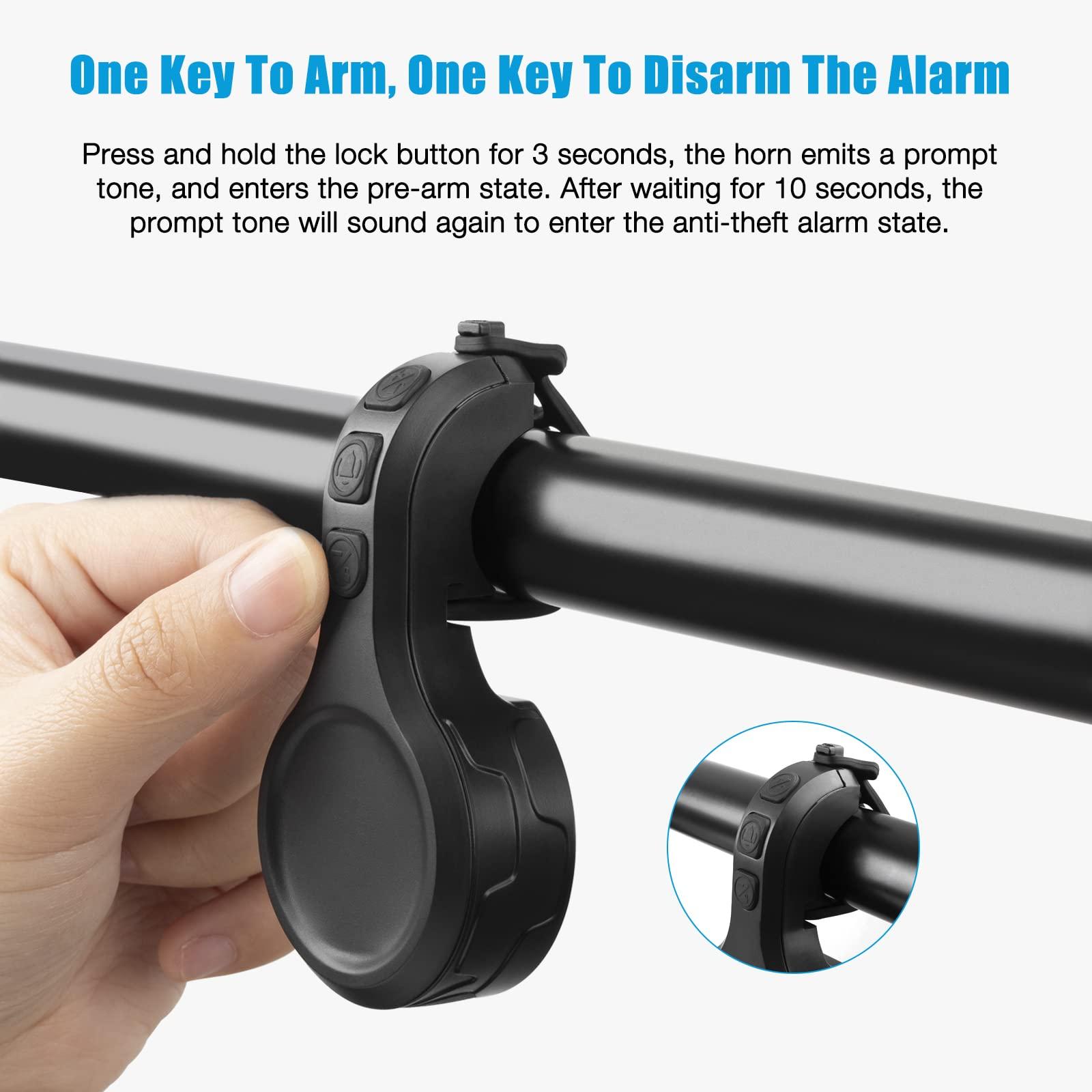 Chuông xe đạp, Chuông xe đạp điện có thể sạc lại USB, Còi xe đạp điện 80-130dB, Chuông xe đạp điện tử, Chuông xe đạp chống nước IPX6 cho MTB Road Bike BMX Scooter