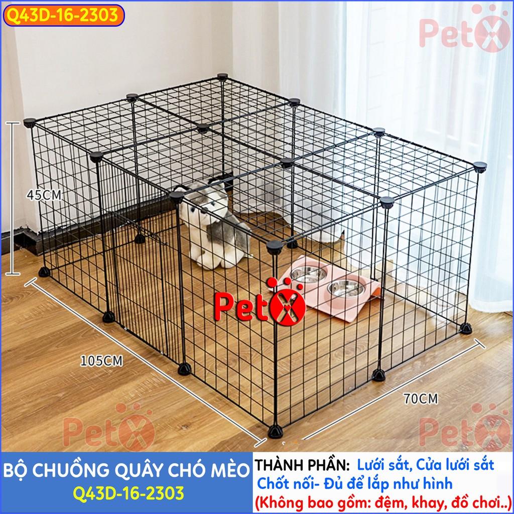 Quây chuồng chó mèo lắp ghép PetT nuôi thú cưng sơn tĩnh điện giá rẻ