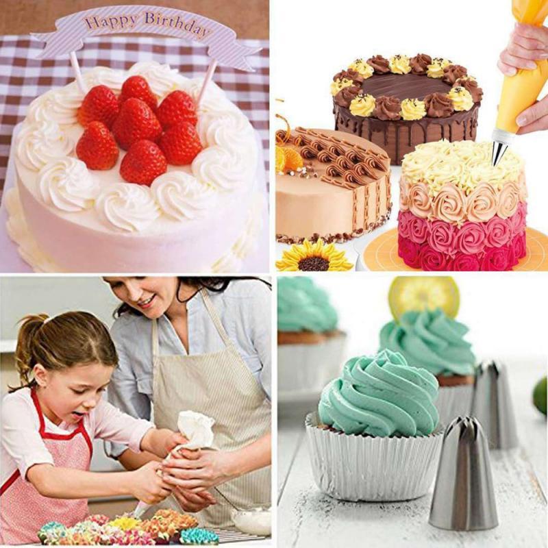 82 Cái/bộ Ốp Bánh Ngọt Túi Đầu Bếp Tự Làm Ống Dạng Ống Dẫn Kem Có Thể Tái Sử Dụng Bánh Ngọt Túi Bánh Vòi Phun Bộ Nhà Bếp Trang Trí Dụng Cụ