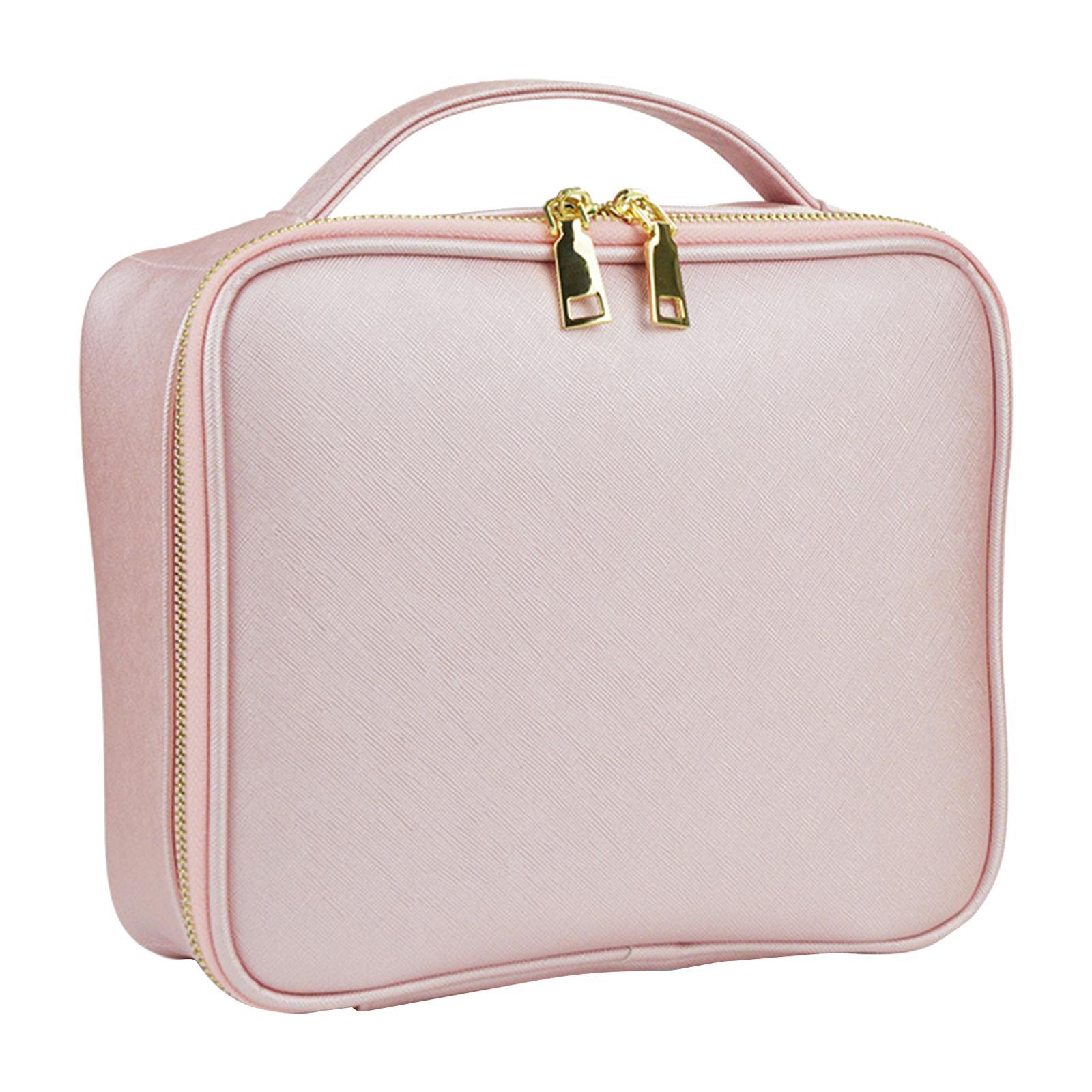Makeup Cosmetic Bag Double Zipper Storage Washable Organizer for Accessories Shampoo