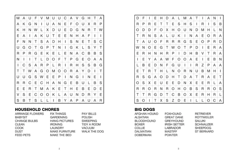 Sách Large Print Puzzle Book - Word Search