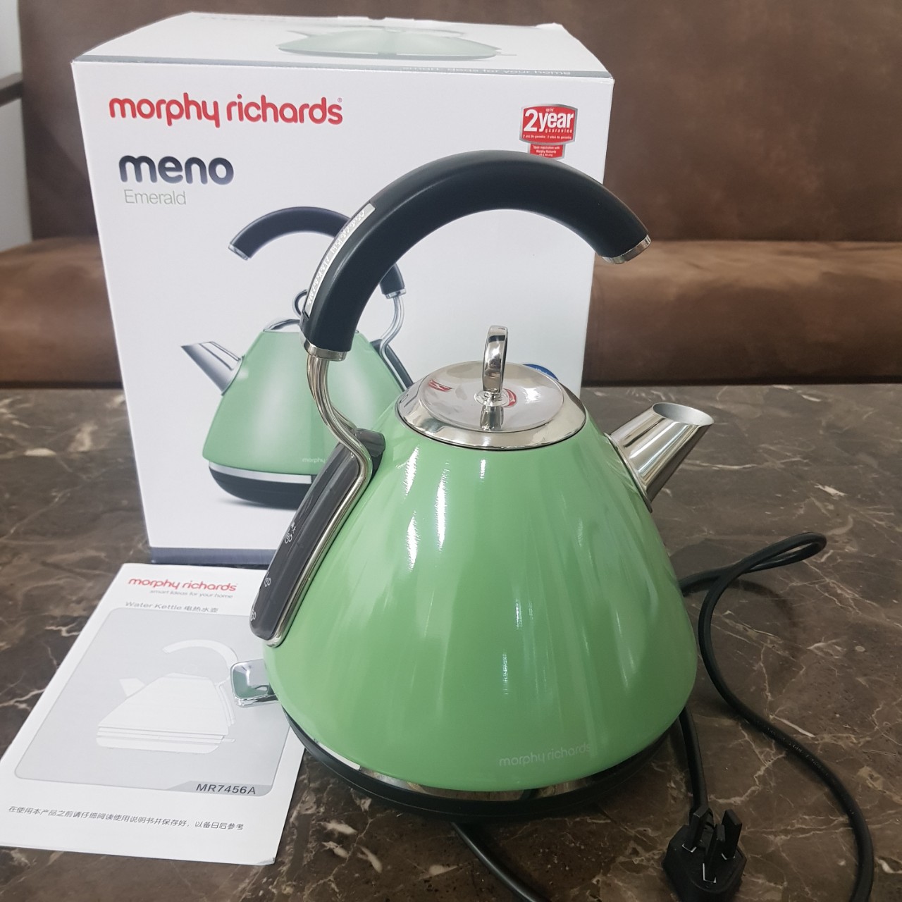 Ấm đun nước siêu tốc cao cấp nhãn hiệu Morphy Richards MR7456A đun sôi nước cực nhanh - Dung tích: 1,5 lít - HÀNG NHẬP KHẨU