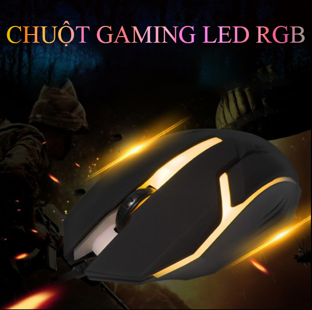 Chuột gaming có dây cao cấp thiết kế công thái học Led 7 - K1330