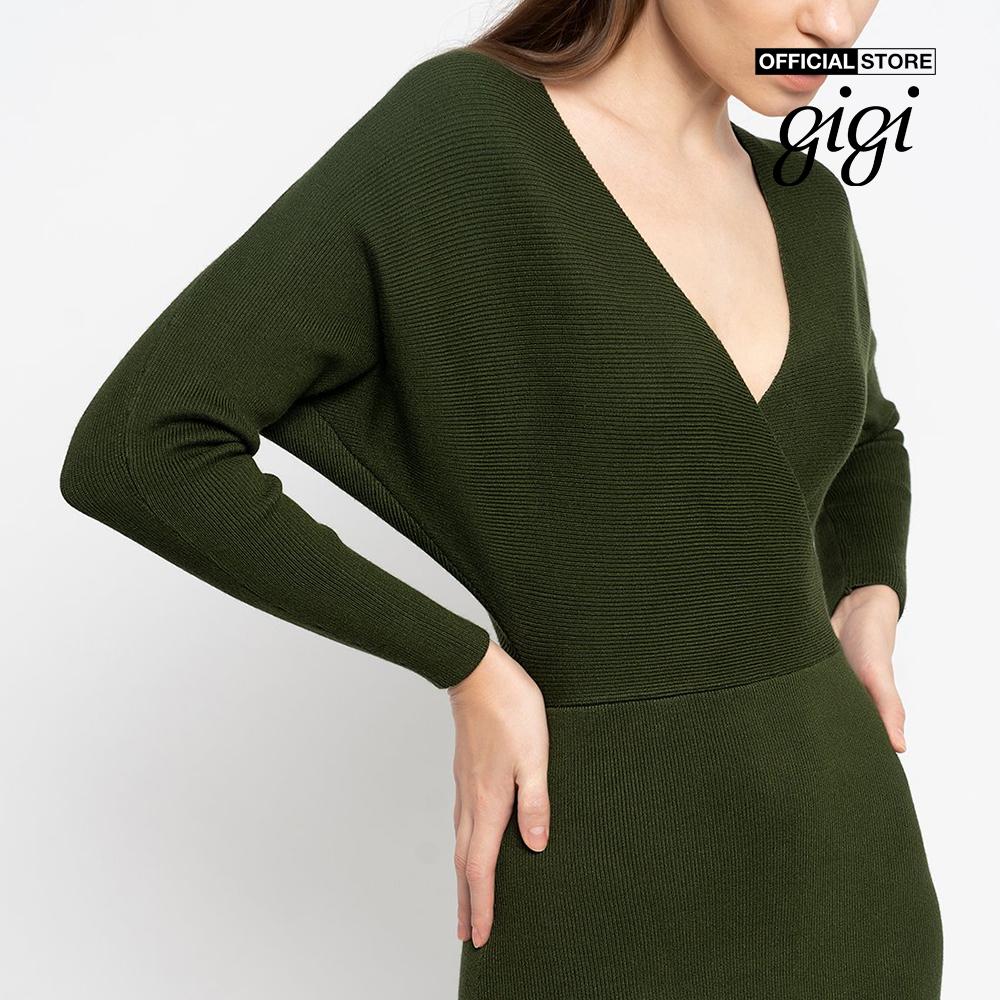 GIGI - Đầm len ôm body tay dài Wrap Bust G2106K202711