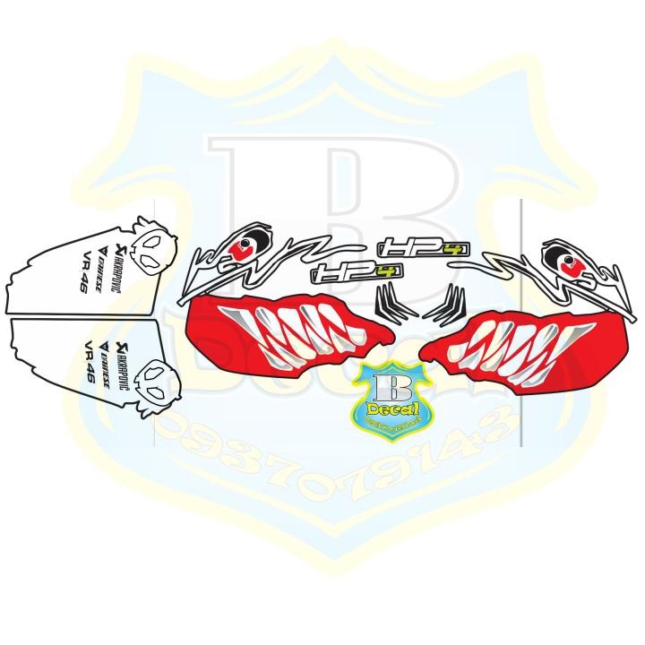 Tem rời xe winner v1 cá mập dán xe đen