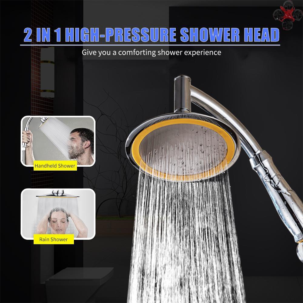 CTOY High Pressure Shower Head 6 Inch Rain Handheld Showerhead G1/2 360°Rotatable Adjustable Bathroom Rain Shower Head Spray Showerhead Bath Handheld Shower Head Replacement