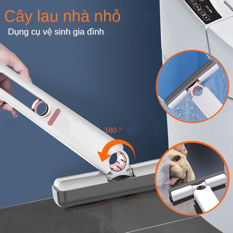 Cây Lau Bàn Bếp Tự Vắt Thông Minh Mini 25cm, Bọt Biển Siêu Thấm Hút Đa Năng, Gập Gọn